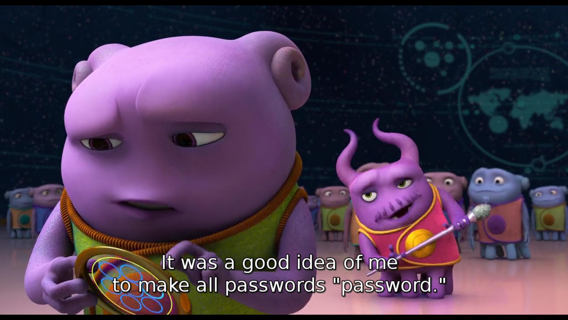 Passwords at Home -- What a Family Movie Can Teach Us About Passwords